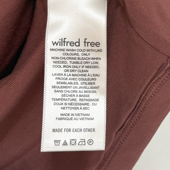003 NWT WILFRED Aritzia Orbit Crop Tank in Mocha Sorbet - Picture 5 of 8